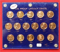 1950-1964 Lincoln Cent  Collection -16 Proof Coins