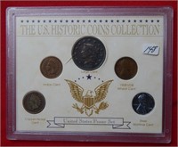 US Historic Coin Collection US Cents - 5 Coins