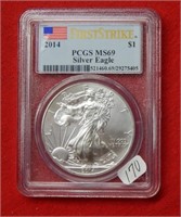 2014 American Eagle PCGS MS69 1 Ounce Silver