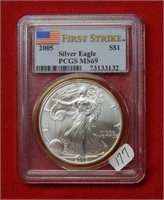 2005 American Eagle PCGS MS69 1 Ounce Silver