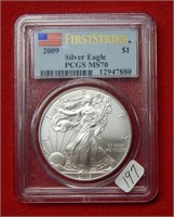 2009 American Eagle PCGS MS70 1 Ounce Silver