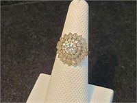 .94 Carat  Diamond White 14k Gold Ring size 6.5
