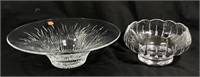 LOT OF 2 COLLECTIBLE CRYSTAL CENTERPIECE BOWLS
