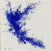 YVES KLEIN (1928-1962 FRENCH) OIL/CANVAS ABSTRACT