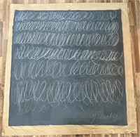 CY TWOMBLY MODERN OIL ON CANVAS XXL (1928-2011)