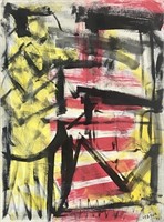 EMILIO VEDOVA ABSTRACT OIL PAINTING (1919-2006)