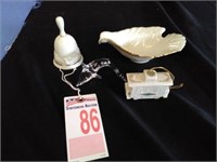 Lenox Train Ornament, Bell, Dish, Clear Glass Dolp