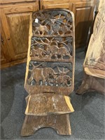 Wooden carved palaver  chair