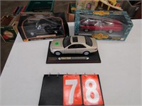 3 - DIECAST CARS -1965 PONTIAC, MERCEDES-BENZ,