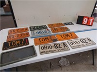 COLLECTION VINTAGE LICENSE PLATES