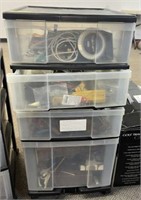 ROLLING ORGANIZER BIN AND CONTENTS