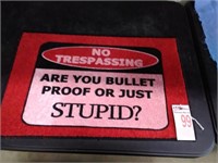 No Trespassing Door Mat - New