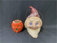 2 Paper Mache Candy Containers