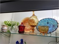 Carnival Glass Bowls, Coinspot Covered Dish, etc.