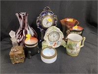 Royal Bayreuth Chinaware and Porcelain Shelf Clock