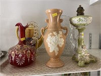 Weller Pottery Vase, Fluid Light, Pitchers