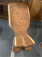 Carved wooden Palaver chair