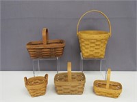 5 LONGABERGER BASKETS: