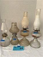 Lot of 4 oil lamps