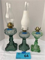 Lot of 3 oil lamps