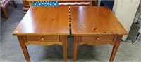 2 Broyhill End Table With Drawer 22" x 27" x 22"