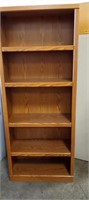 5 Shelf Bookcase 29 1/2" x 12 1/2" x 71 3/4".