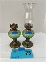 Lot of 2 lamps -- green