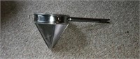 Large stainless china cap strainer