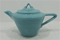 Harlequin teapot, turquoise