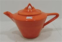 Harlequin teapot, red