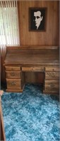 Vintage 7-drawer roll top desk, 20 x 55 x 44