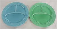 Vintage Fiesta lot of 2 - 10 1/2" compartment