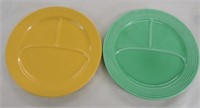 Vintage Fiesta lot of 2 - 12" compartment plates