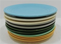 Vintage Fiesta lot of 11 - 9" plates, mixed,