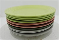 Vintage Fiesta lot of 11 - 10" plates, 50's colors