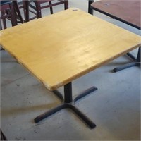 Square wood table, seats 4