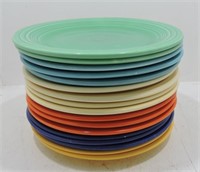 Vintage Fiesta lot of 17 - 10" plates, mixed