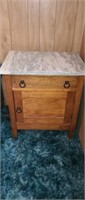 Vintage solid wood single drawer / single door