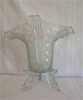 Deco Style Glass Footed Vase