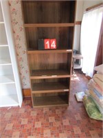 4 SHELF BOOKCASE - LOCATED UPSTAIRS, BRING HELP