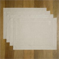 Linen Hemmed Placemats - Divine Red