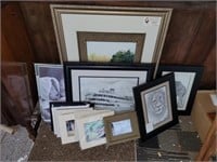 LARGE ASSORTMENT PAINTINGS/PHOTOGRAPHS/DRAWINGS
