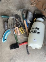 LAWN TOOLS, SPRAYER, HOLE DIGGER, ETC.