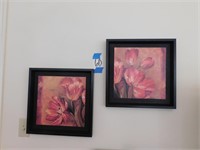 2 MODERN FLOWER PICTURES