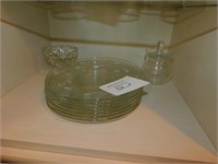 FOSTORIA BOWL, PLATES & COVERED DISH