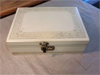 White Jewelry Box with contents