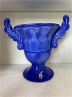 Fenton Blue Periwinkle Urn-Vase 7"