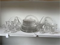 Collection Of Fostoria Century Glassware-Plates 01