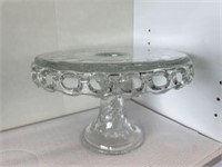 Antique Glassware Cake Plate 9" Diameter