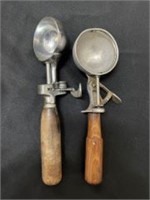 Pair Of Vintage Ice Cream Scoops Including 1927 Ar